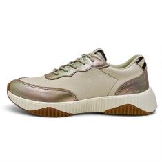 Tênis Feminino Stilly Elisa Velho Nude Couro DIfranca - 020, 35