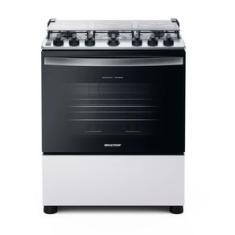 Fogão Brastemp 6 Bocas Branco com Botões Removíveis e Exclusivo Aro Protetor - BFS6NCB Bivolt