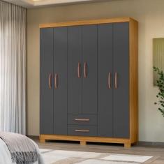 Guarda-Roupa Casal Itapema 6 Portas 2 Gavetas - Incorplac