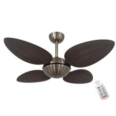 Ventilador Volare Off P Palmae Tabaco 220V e Controle Remoto - Casa H,