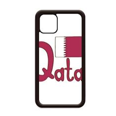 Capa com estampa roxa da bandeira nacional do Qatar para iPhone 12 Pro Max para Apple Mini Mobile Case
