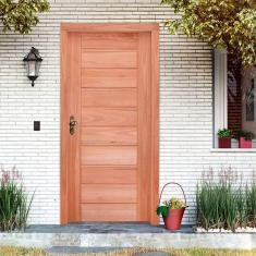 Porta de Madeira Folha 210cmx90cmx3cm PE30 Esel Marroml