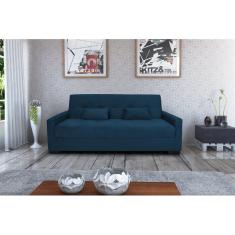 Sofá Cama Lavinia Suede Azul B254 - Matrix