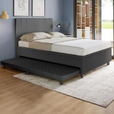 Base Box Casal com Cama Auxiliar c/colchão conjugado Corino SkyBox