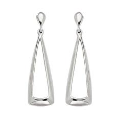 Brinco Pendurado Em Prata Com Ródio.