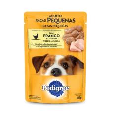 Kit Ração Úmida Pedigree Sachê Frango ao Molho para Cães Adultos de Raças Pequenas 18x100g