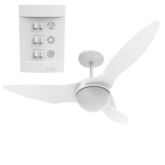 Ventilador de teto Aliseu Terral Branco com controle de parede, 220V