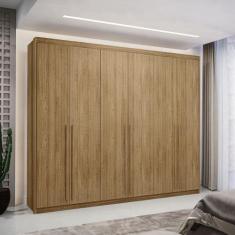 Guarda-Roupa Casal Vancouver Majestic 6 Portas 3 Gavetas 100% Mdf Natu