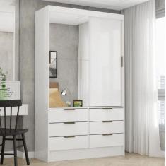 Guarda Roupa Sevilha 2 Portas de Correr 6 Gavetas - carioca moveis, Br