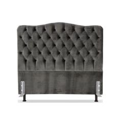 Cabeceira Queen 158 - Bello Box - Dunas Veludo Chumbo