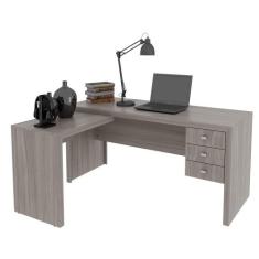 Mesa para Home Office com 03 Gavetas Carvalho -Tecno Mobili, Carvalho,