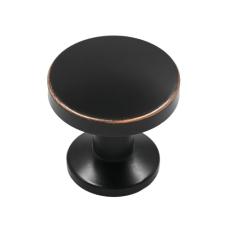 9BUILD Pacote com 10 maçanetas de armário de bronze polido a óleo de 3 cm maçanetas de armário de cozinha puxadores de gaveta de bronze maçanetas redondas puxadores de cozinha para armários e gavetas