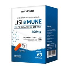 Lisimune Lisina Vitamina C Zinco 60 Capsulas Maxinutri