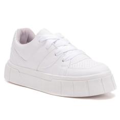 Tênis Feminino Casual Plataforma Moderno Confortável Cadarço - Mila Ma
