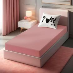 Jogo de lençol solteiro 2 peças Lilo - Amora enxovais, rose