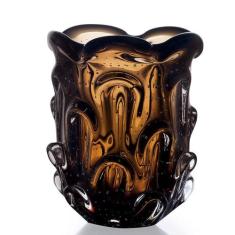 Vaso Em Cristal Murano Marrom - São Marcos