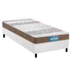 Cama Box Solteiro: Colchão Ortopédico Probel D33/Ep Anatômico Double Face+ Base White(88X188)
