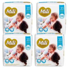 Fralda Descartável Mili Love&care Tamanho Xxg 4 Pacotes C/20