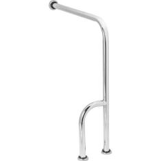 Barra De Apoio Para Sanitário Chão E Parede 70x50cm Direito - MetalCro