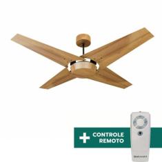Ventilador de Teto Com Controle Remoto Natuvent Callis No Light 4 Pás 