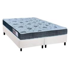 Cama Box King: Colchão Espuma Orthoflex D45/EP Cecina + Base CRC Suede