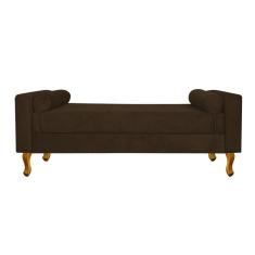 Recamier Baú Félix Solteiro 120cm Suede Marrom