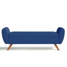 Recamier Bau Grecia 1,20M Suede Azul Marinho - Clique Decor