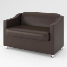 Sofá Namoradeira Decorativa 2 Lugares - Balaqui Decor, Marrom