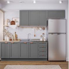 Cozinha Modulada 4 Peças Arizona CabeCasa MadeiraMadeira Branco/Cinza