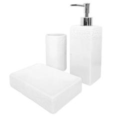 Kit Para Banheiro Hauskraft Branco 3 Peças