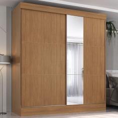 Guarda-roupa Casal Flex com Espelho 2 Portas 3 Gavetas Pantanal Cinamomo