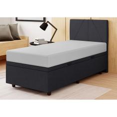 Base Cama Baú Solteiro Veludo SkyBox