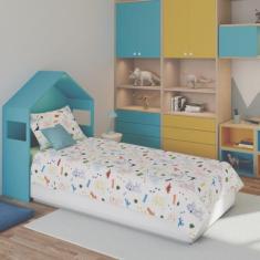 Jogo de Cama Solteiro Estampado 3 Peças 100% Algodão - Lepper, Patrulh