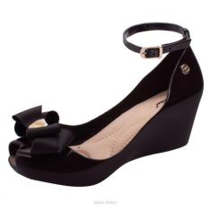 Sandália Feminina Anabela Miss Miss, 35, Preto