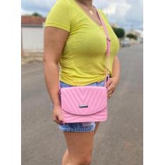 Bolsa feminina transversal de ombro bordada lateral - SLEEP SHOES, Ros