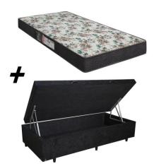 Cama Box Baú Solteiro + Colchão Portobel Veneza D33 60x88x188