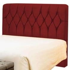 Cabeceira King Istambul 195 CM Suede Vermelho - D A Decor