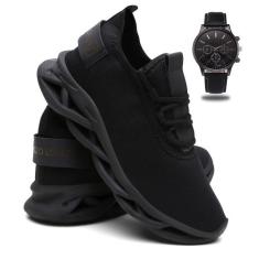 Tênis Masculino Sport Corrida e Academia Confortável + Relógio - Loren