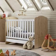 Berço Mini Cama Bala de Menta Henn com Colchão Gazin