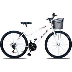 Bicicleta Feminina Forss Anny Aro 26 C/cestinha 18 Marchas, Branco