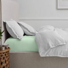 Lençol Solteiro Elástico 150 Fios Algodão Premium Verde