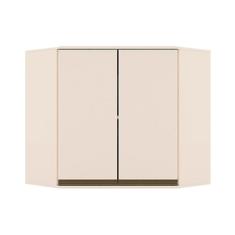 Armário Aéreo Cozinha Modulado Canto Oblíquo Connect 2 Portas 83cm Off White - Henn