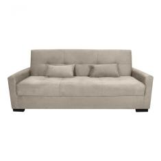 Sofá Cama Lavínia 3 Lugares Suede Bege Matrix
