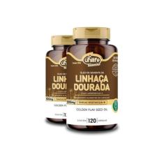 Kit 2 Óleo De Semente De Linhaça Dourada Unilife 120 Caps