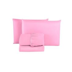 Kit Roupa Cama Solteiro 100% Algodão 2 Peças Percal 200 Fios Hotel Pou