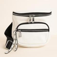 Bolsa Feminina Média Pochete com Divisórias material sintético Moderna