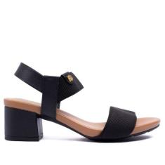 Sandália Feminina Modare com Elástico Salto Bloco Preto, Preto, 36