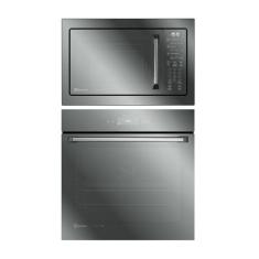 Torre de Cocção com Micro-ondas Electrolux 34L Inox Home Pro (ME3HP) + Forno de Embutir Electrolux Elétrico 80L Home Pro (OE9XS) - 220V
