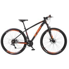 Bicicleta Aro 29 KSW 24v Freio A Disco Câmbios Shimano - Preto/Laranja 17