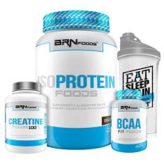 Kit Iso Protein + Creatina + Bcaa E Coqueteleira